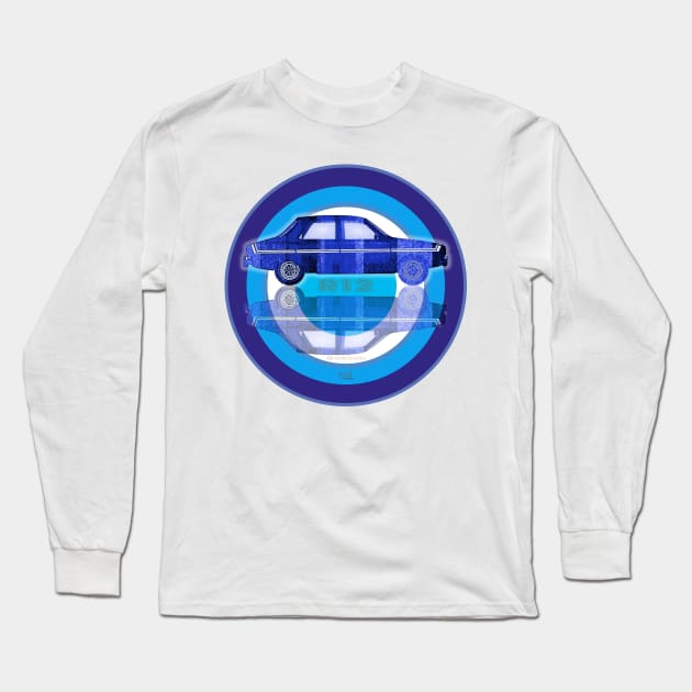 Renault 12 Gordini on target Long Sleeve T-Shirt by AaaahEeeekStudio